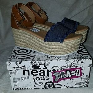 Flatform Ankle Strap Wedges